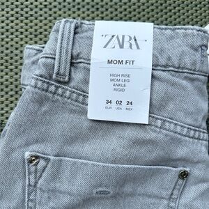 New Zara Gray Mom Fit Jeans 2